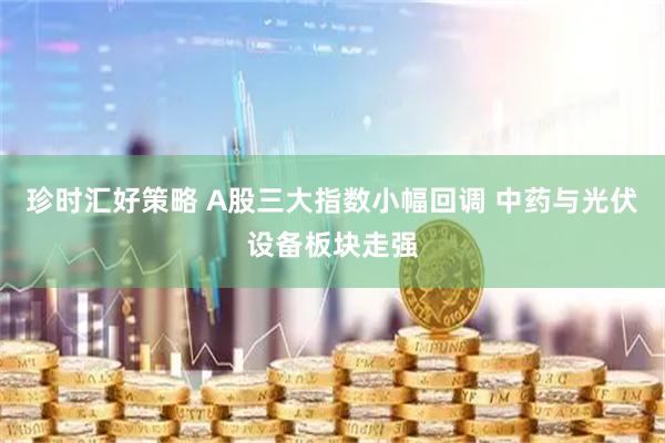 珍时汇好策略 A股三大指数小幅回调 中药与光伏设备板块走强